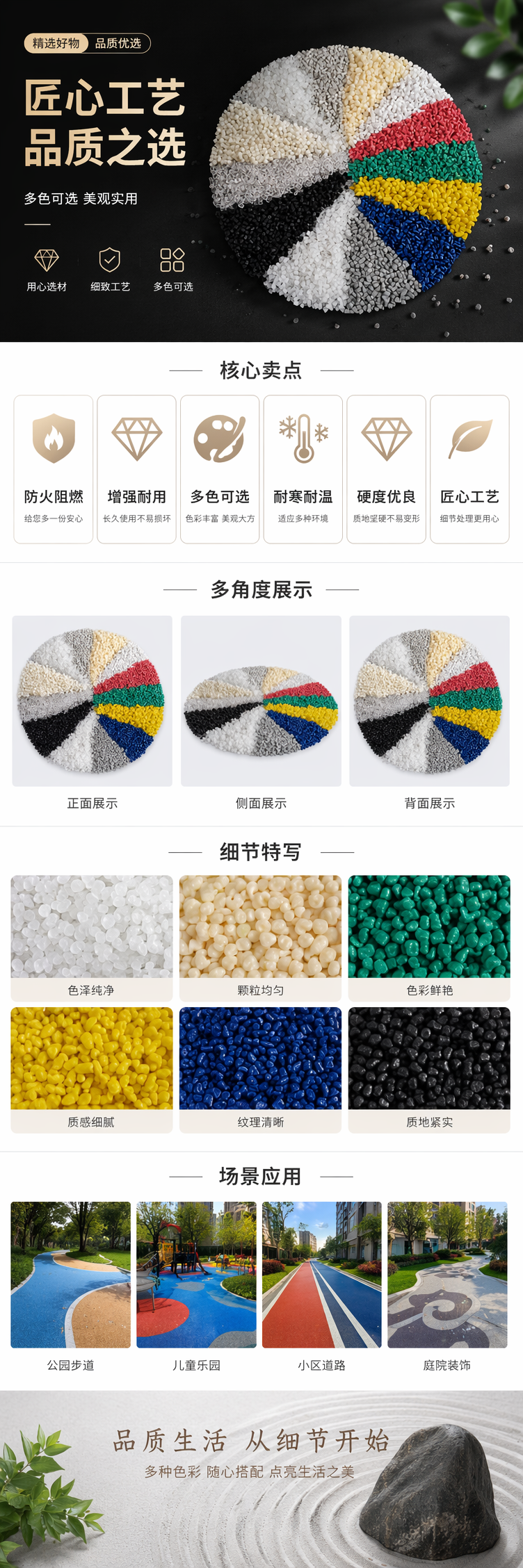彩色颗粒状塑料粒子 工业级PPPEABS原料 通用注塑填充料详情1