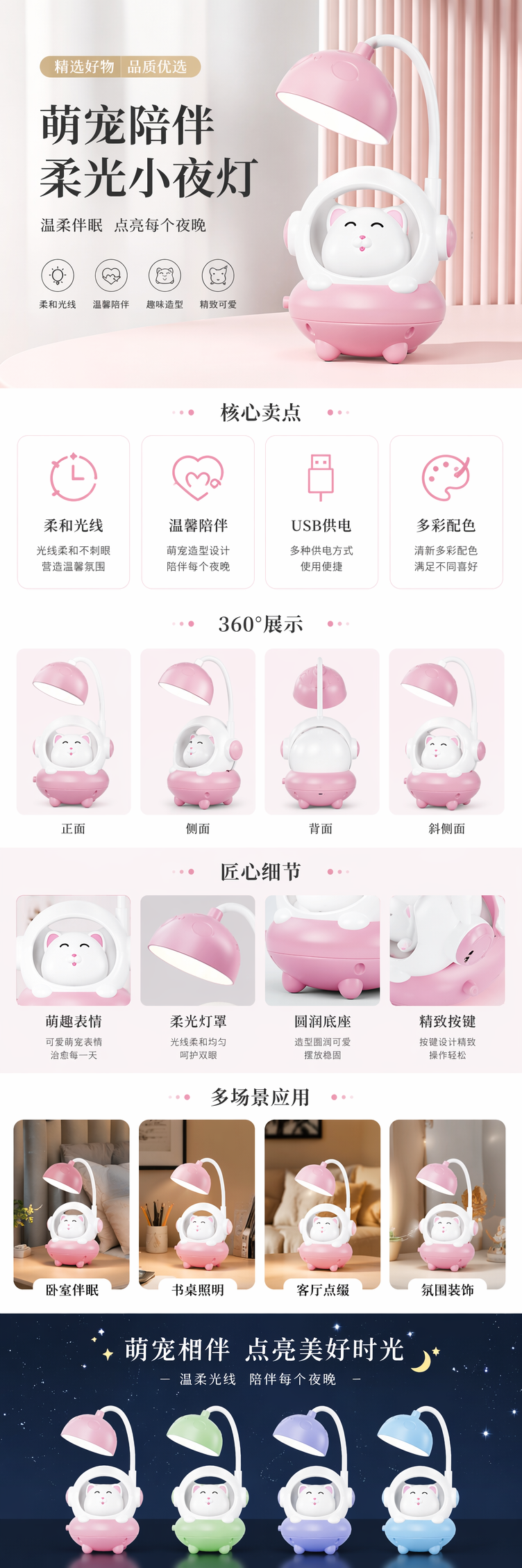 酷毙灯手工原创陶瓷彩色宠物装饰台灯融蜡灯 pic 1