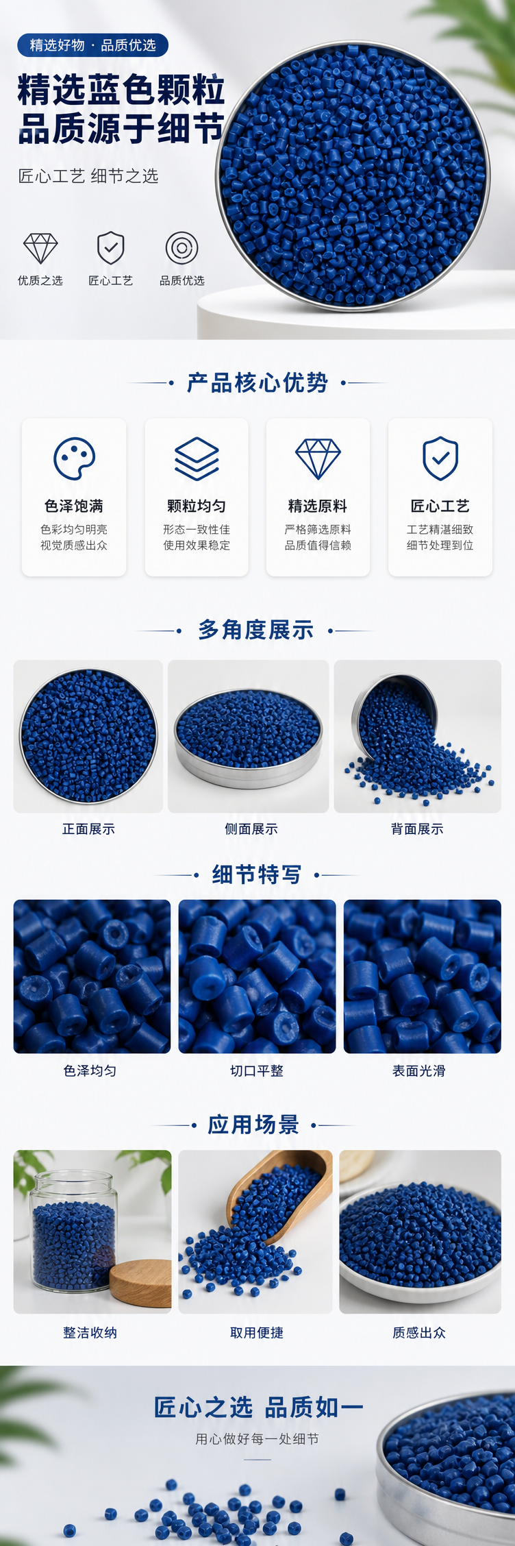 Blue plastic granules, industrial-grade PP polypropylene raw material, 25kg with free shipping pic 1
