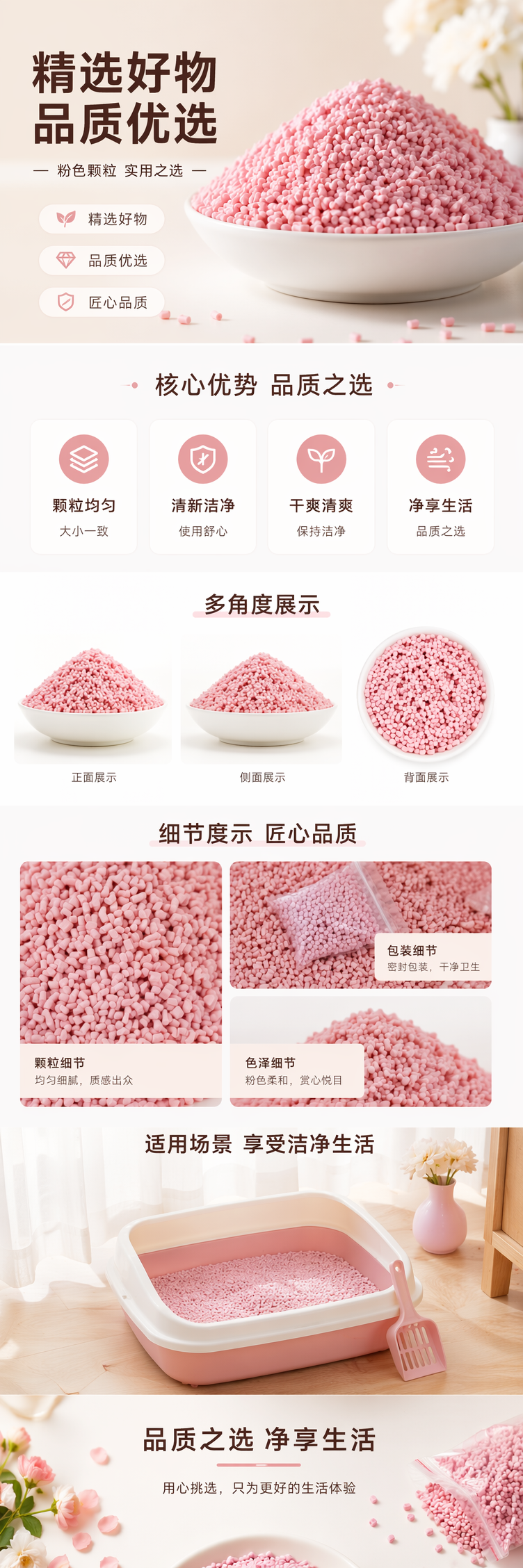 粉色颗粒状塑料粒子 工业级PPPE原料 通用型注塑填充料详情1