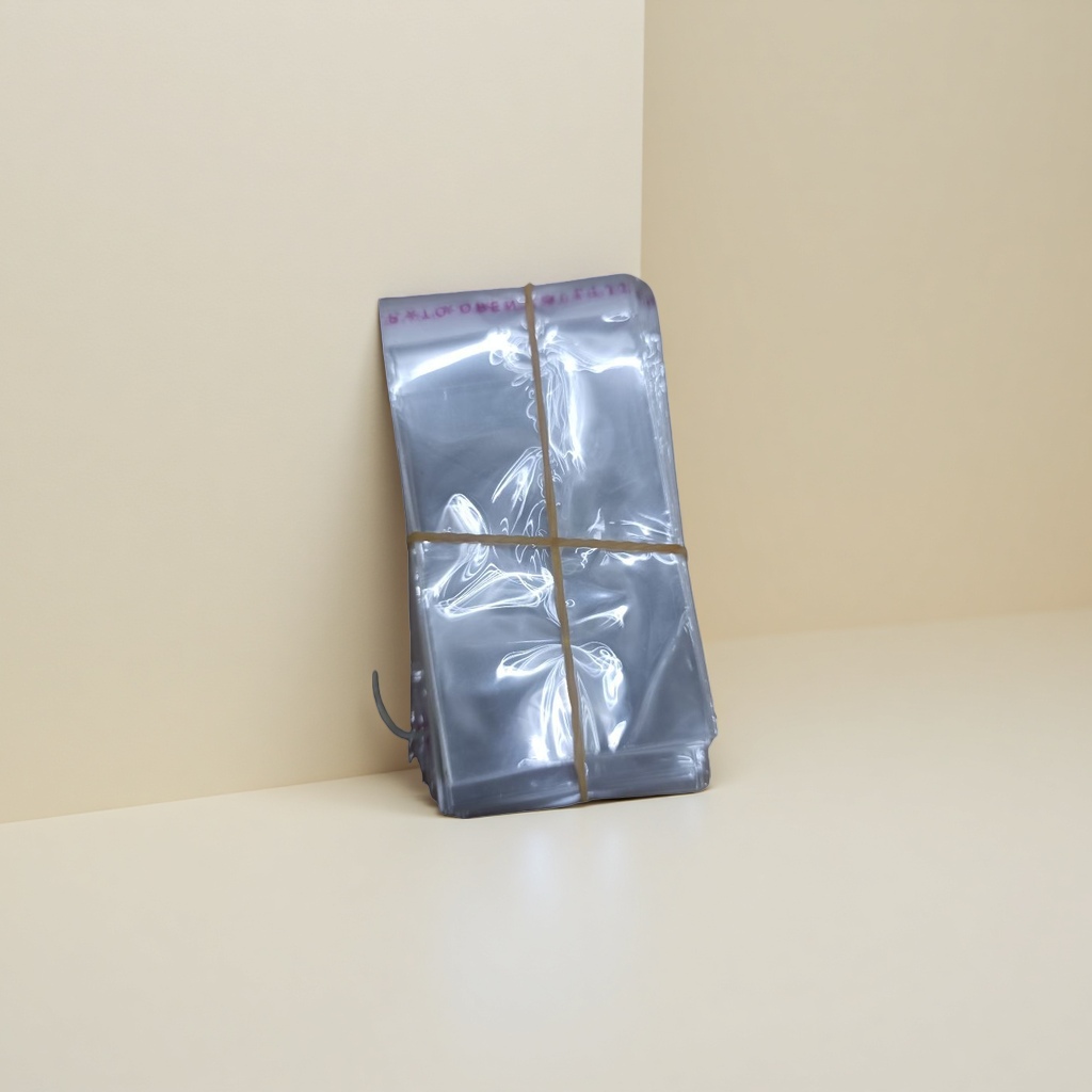 Transparent plastic bags stacked with rubber band binding storage bags Application Scenario