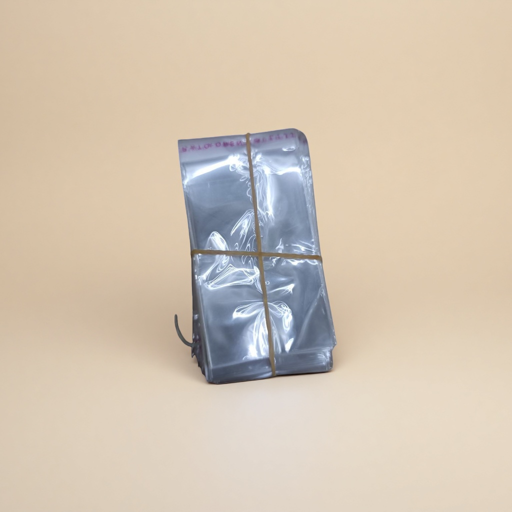 Transparent plastic bags stacked with rubber band binding storage bags details Picture