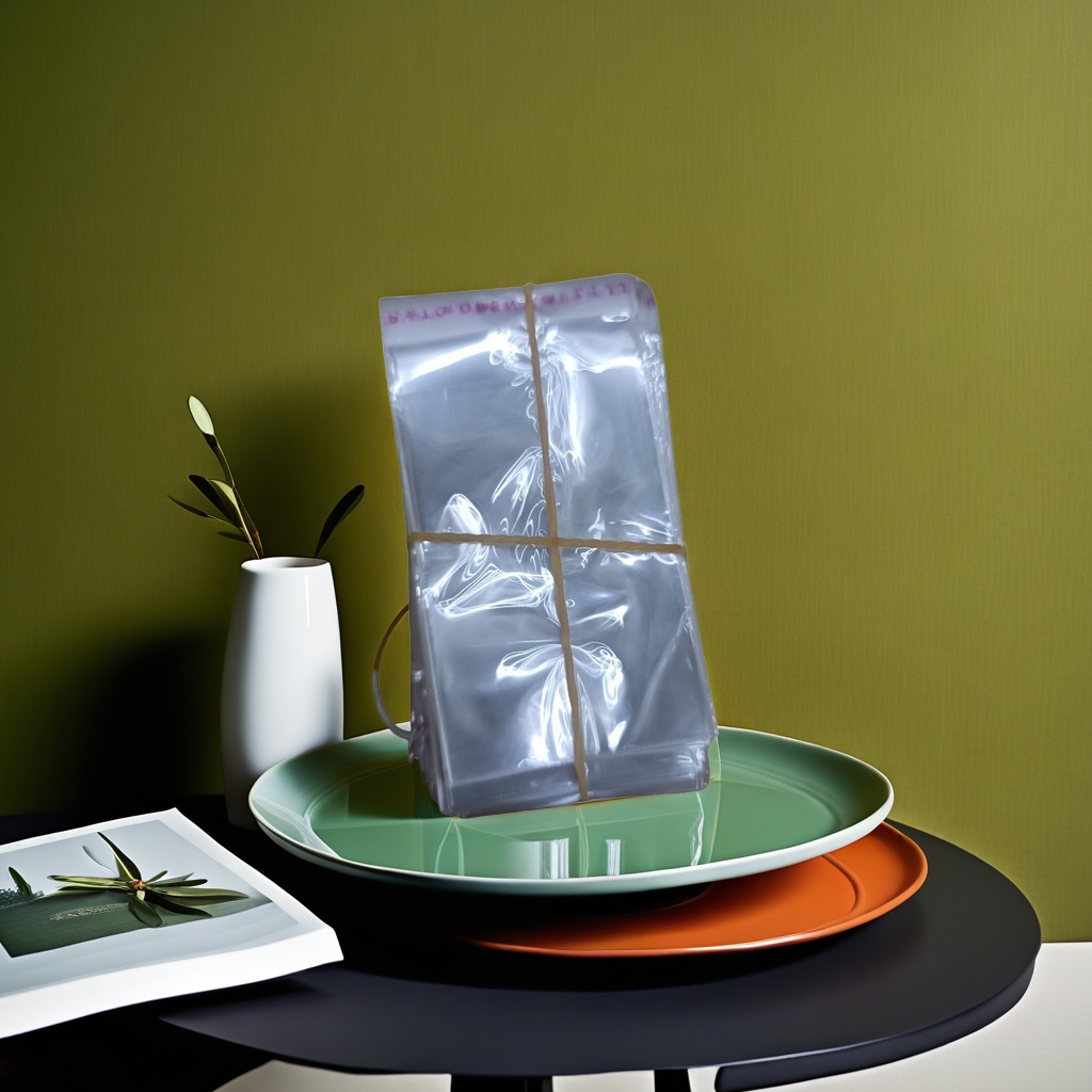Transparent plastic bag stackable storage bag, thickened tear-resistant household kitchen organizing bag details Picture