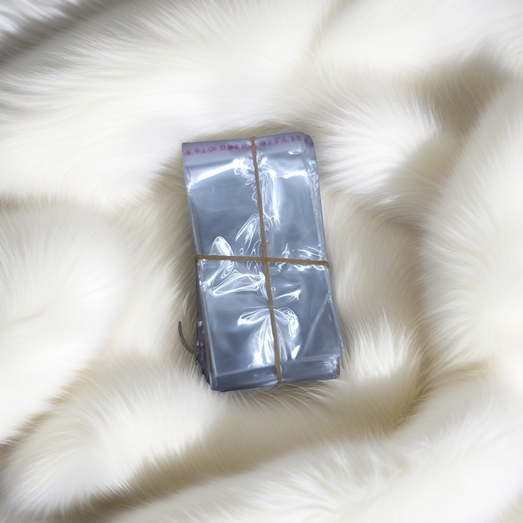 Transparent plastic bag stacked storage bags with rubber band binding are available in multiple specifications