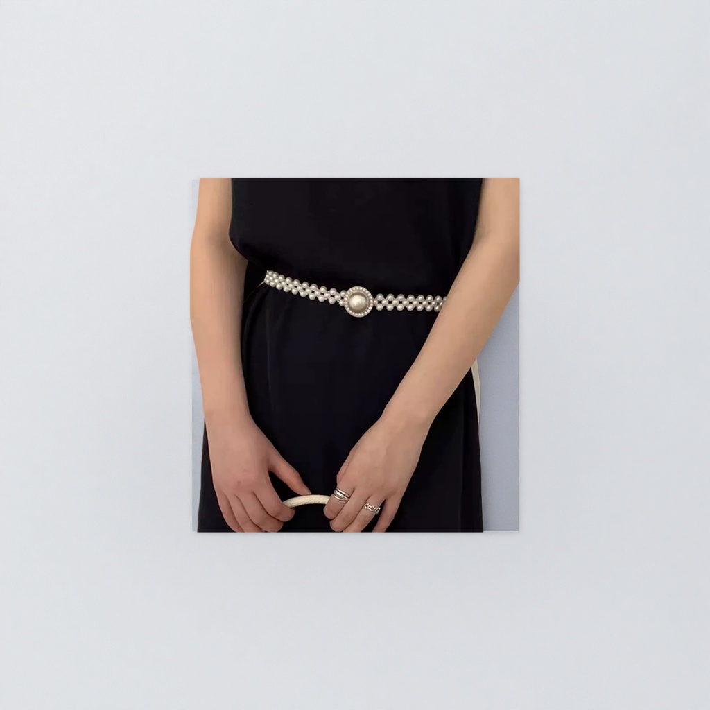 Pearl belt for women is a fashionable, versatile, slimming and waist-cinching decorative belt details Picture