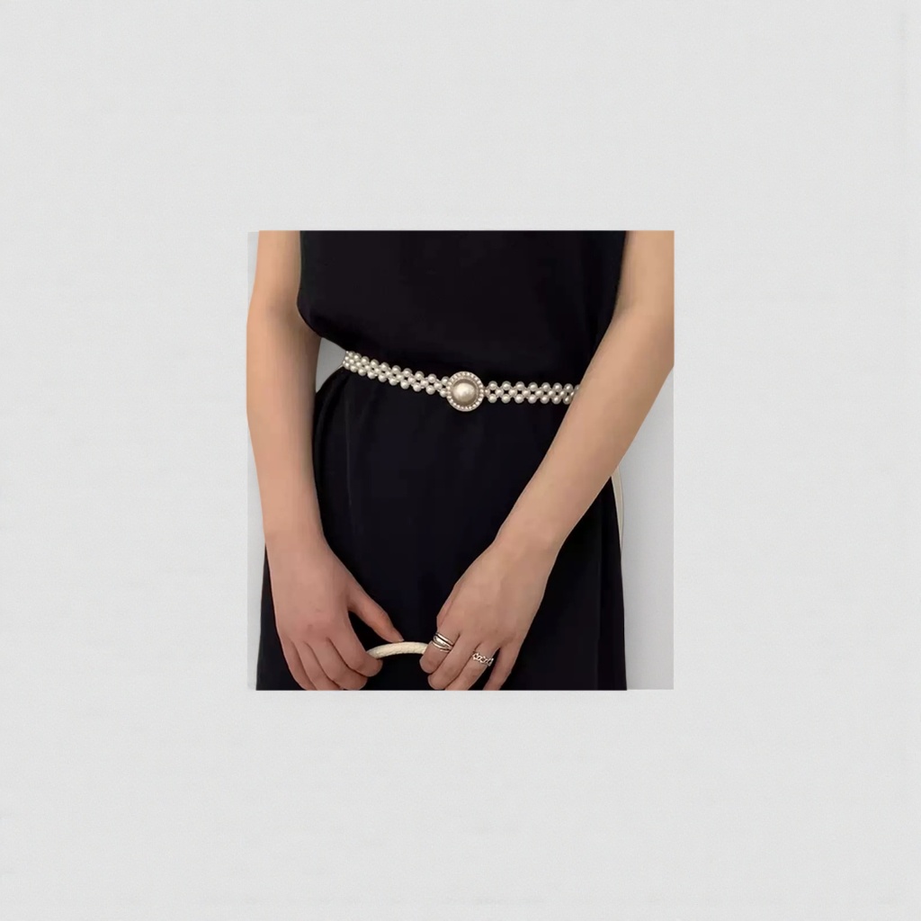 Pearl belt for women is a fashionable, versatile, slimming and waist-cinching decorative belt Specification image