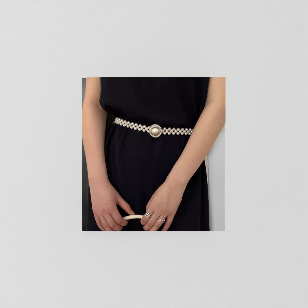 Pearl belt for women is a fashionable, versatile, slimming and waist-cinching decorative belt Application Scenario