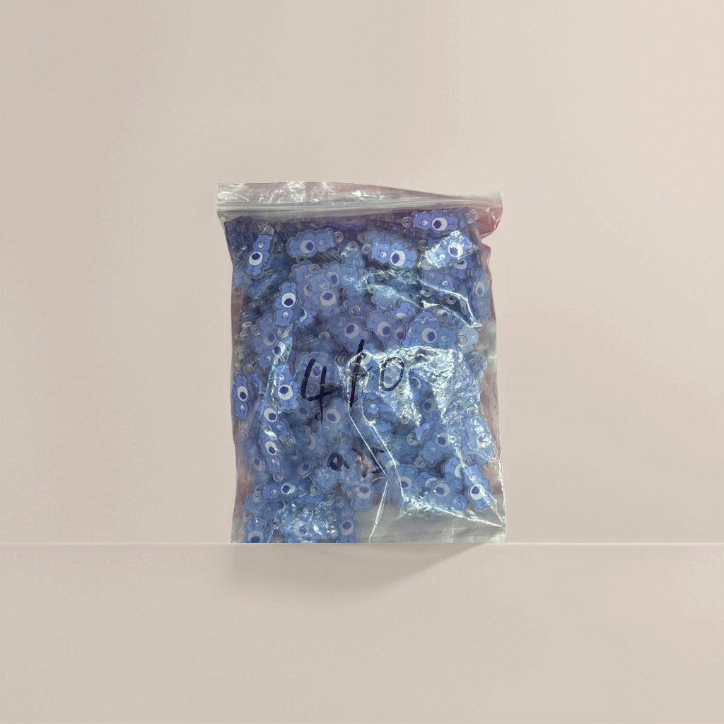 蓝色小熊造型亮片装饰品创意手工DIY材料