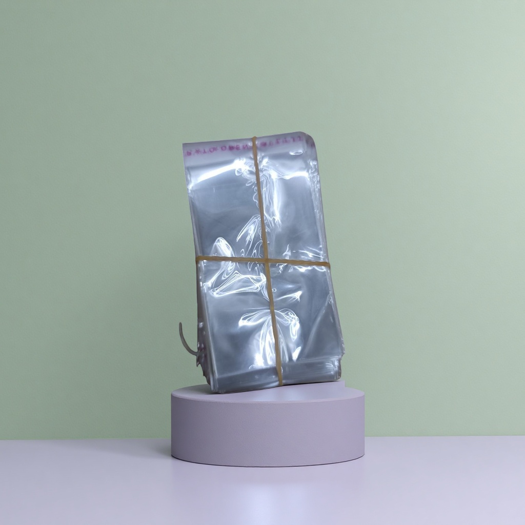 The transparent plastic bag stackable storage design with rubber band binding prevents scattering and is portable details Picture