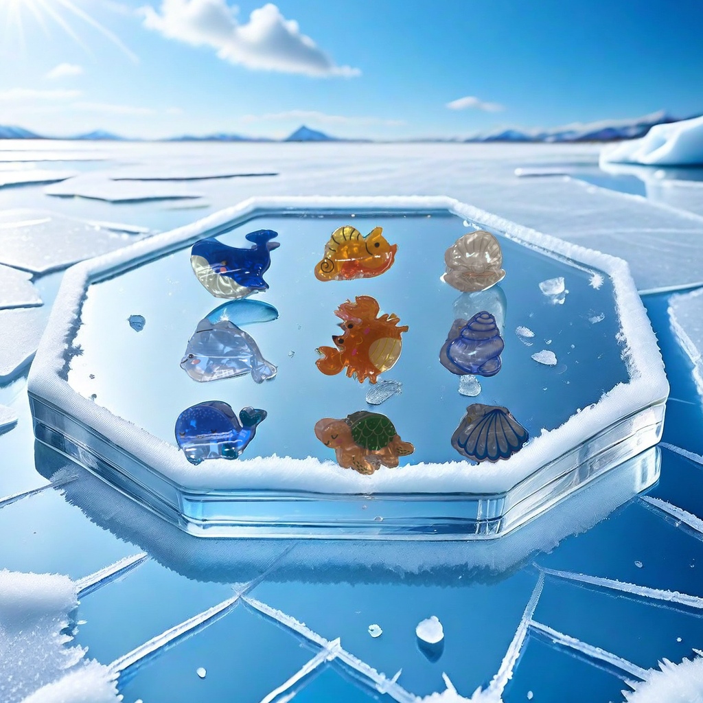 彩色海洋生物造型发夹 可爱卡通鲨鱼水母海星发卡图