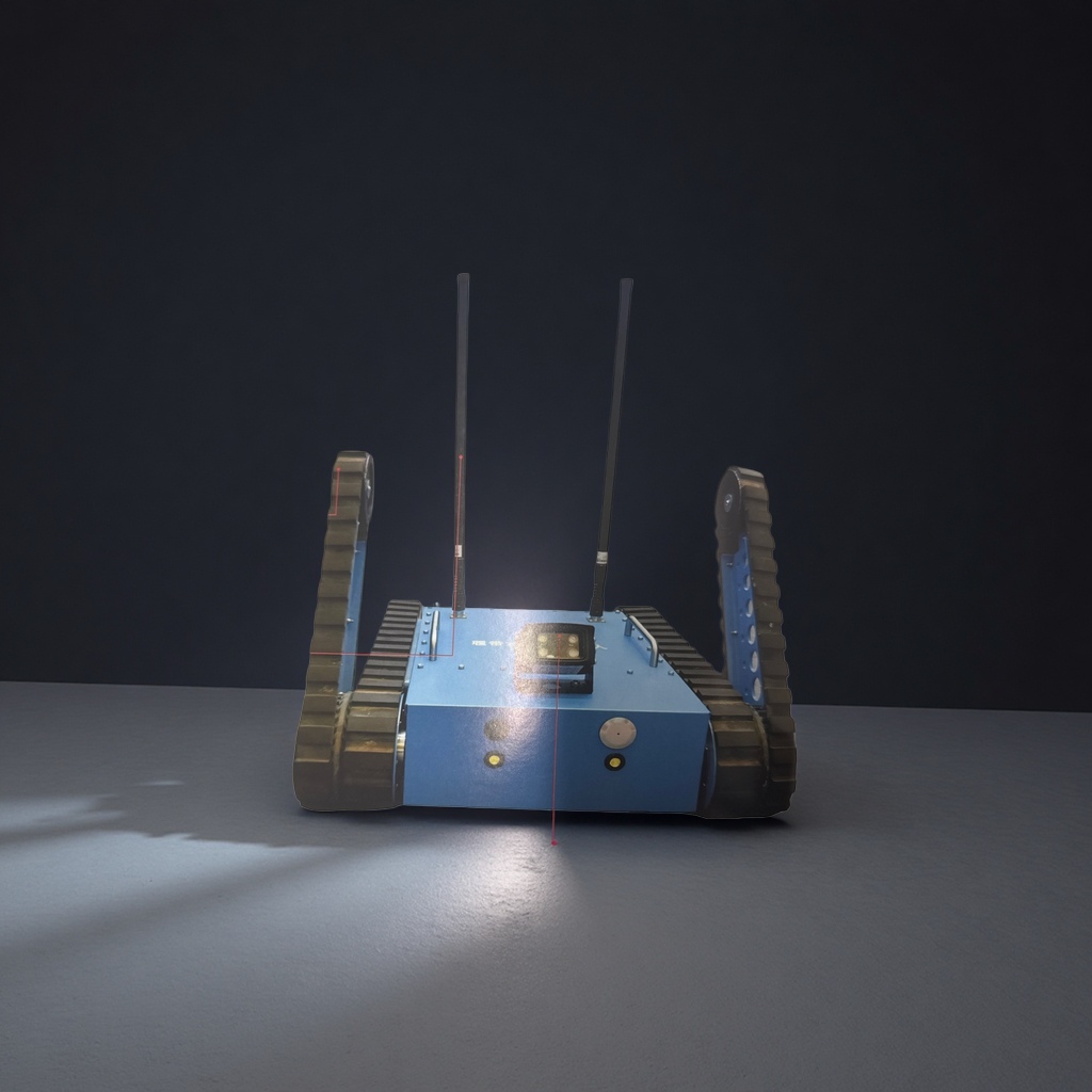 The crawler-type detection robot can continuously operate and efficiently control the night lighting function
