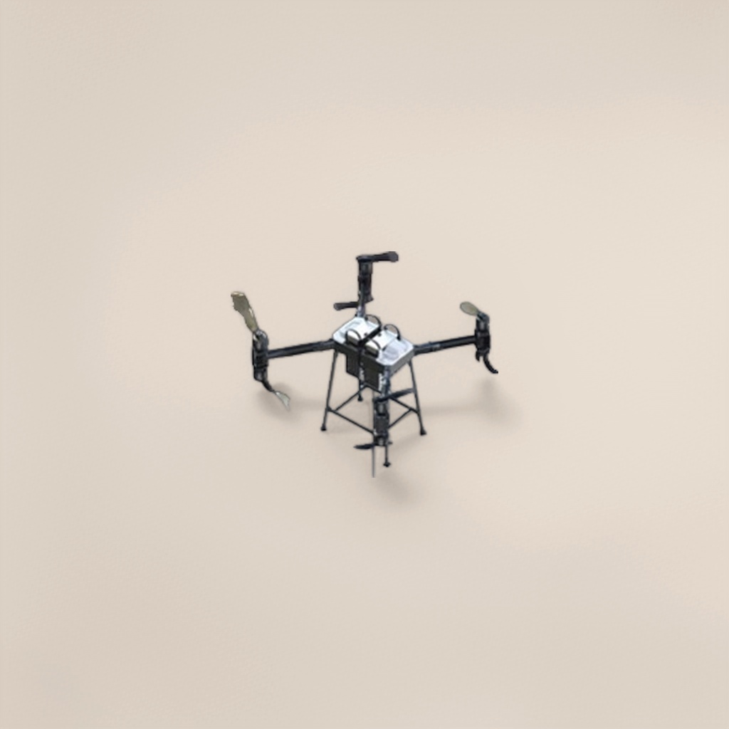 Black four-axis drone aerial photography stabilizer, high-definition remote control, foldable and portable