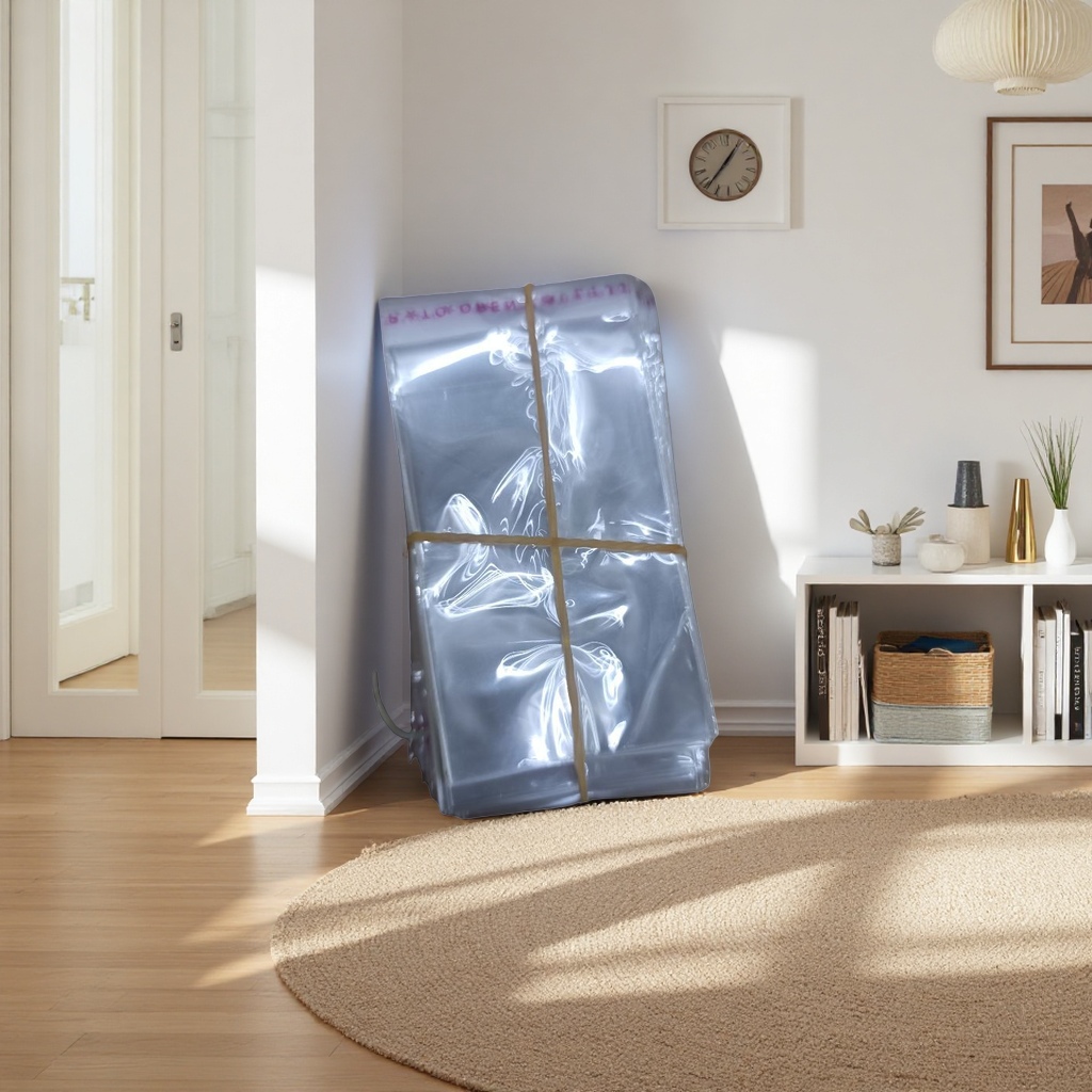 Transparent plastic bag stacking storage set, rubber band binding portable set, suitable for home, kitchen and office use Application Scenario