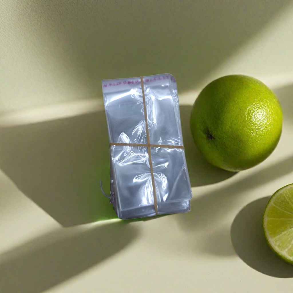 Прозрачные полиэтиленовые пакеты, сложенные в коллекторные костюмы, с резиновой лентой, фиксированной для портативных семей details Picture