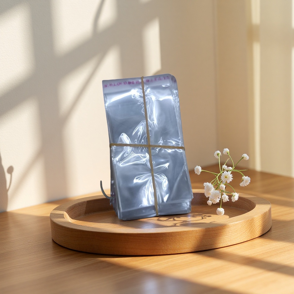 透明塑料袋堆叠收纳 橡皮筋固定防散落 家用厨房整理装 Specification image