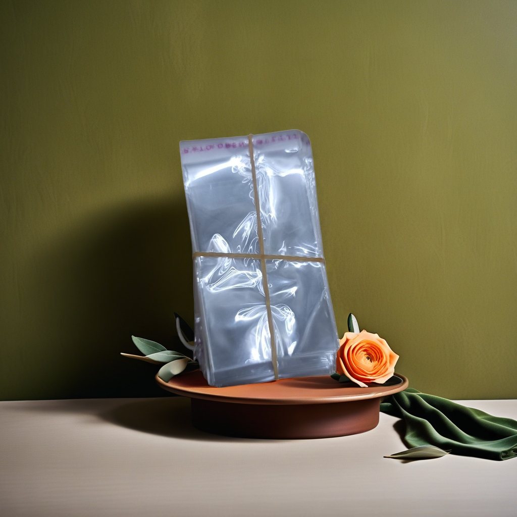 Transparent plastic bags are stacked and tied with yellow rubber bands for food-grade thickened leak-proof storage Application Scenario