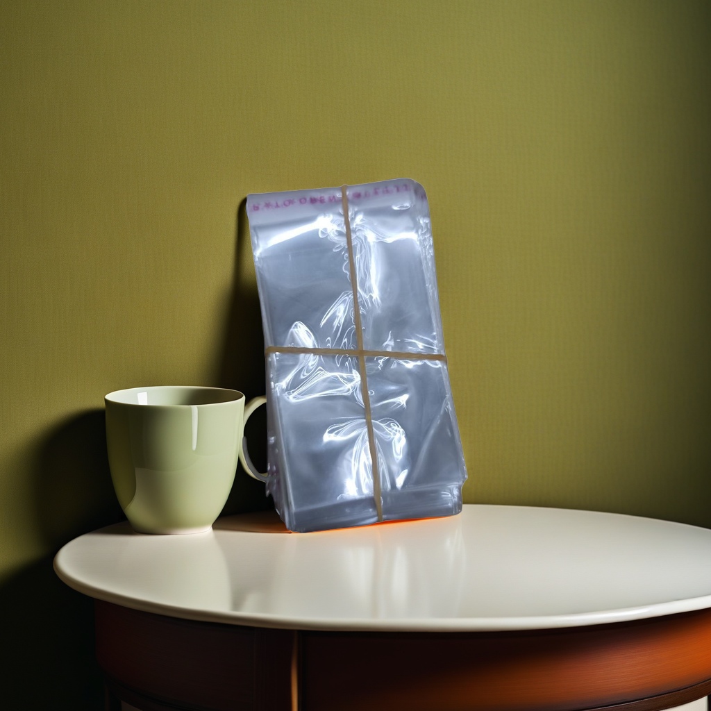 Transparent plastic bags are stacked and tied with yellow rubber bands for food-grade thickened leak-proof storage Specification image