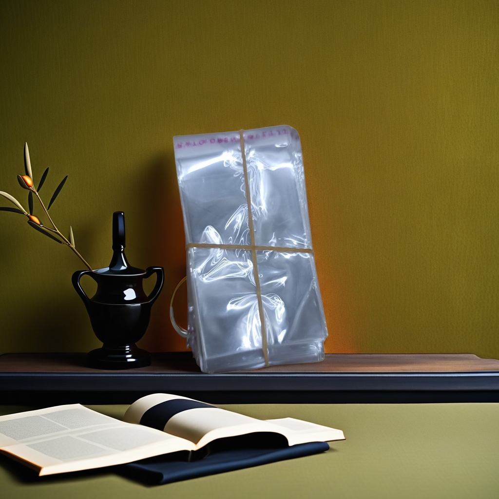 The transparent plastic bags are stacked in design with yellow rubber bands for fixation to prevent scattering and are portable for storage Specification image