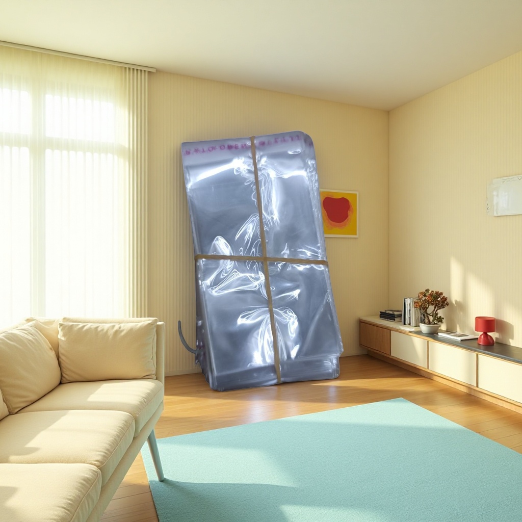 Transparent plastic bag stacking storage bag, food-grade thickened, load-bearing, strong and tear-resistant, for kitchen and household use details Picture