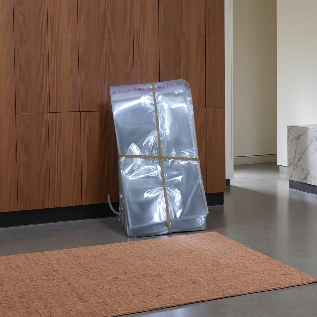 Transparent plastic bag stackable rubber band binding design household kitchen storage bag details Picture