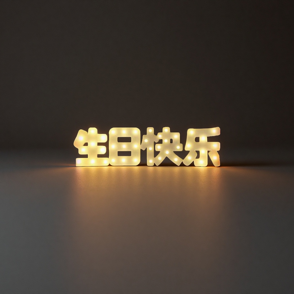 Luminous letter birthday happy decorative light string, home party atmosphere light, festival celebration decoration
