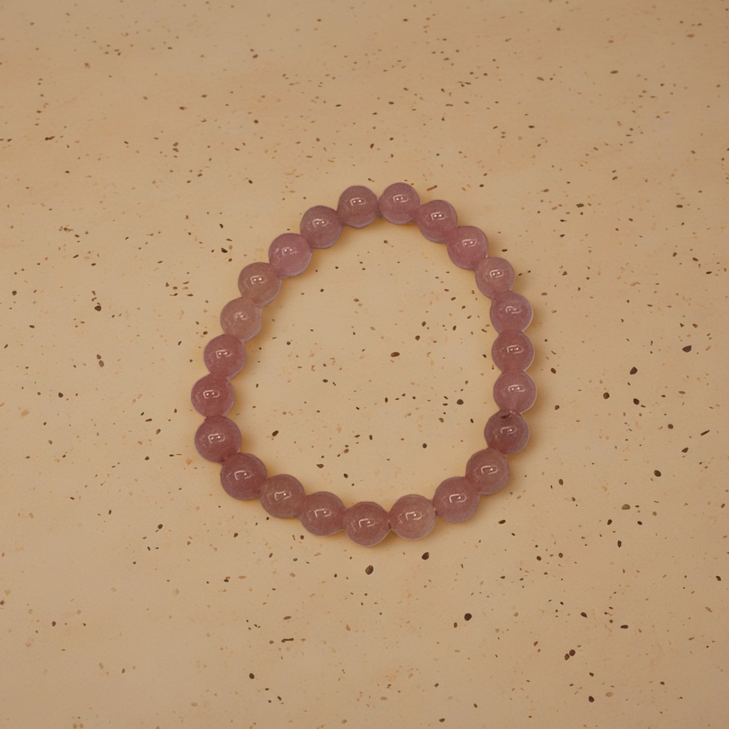 Pink beaded bracelet for women is a simple, fashionable and versatile accessory Specification image