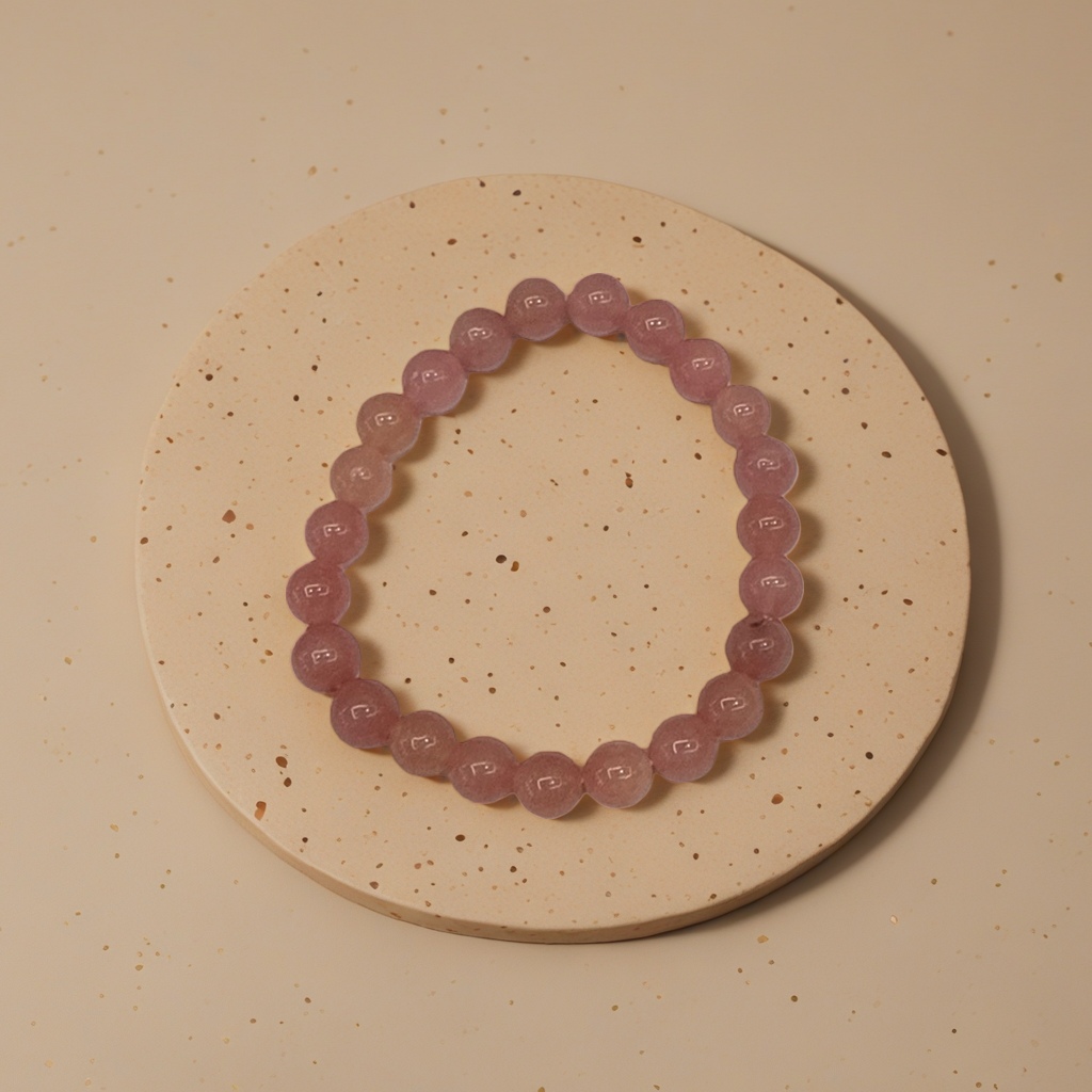 Pink beaded bracelet for women is a simple, fashionable and versatile accessory Application Scenario