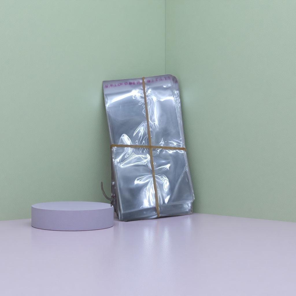 A kitchen fruit and vegetable preservation and storage bag designed with transparent plastic bags stacked and rubber bands tied together details Picture
