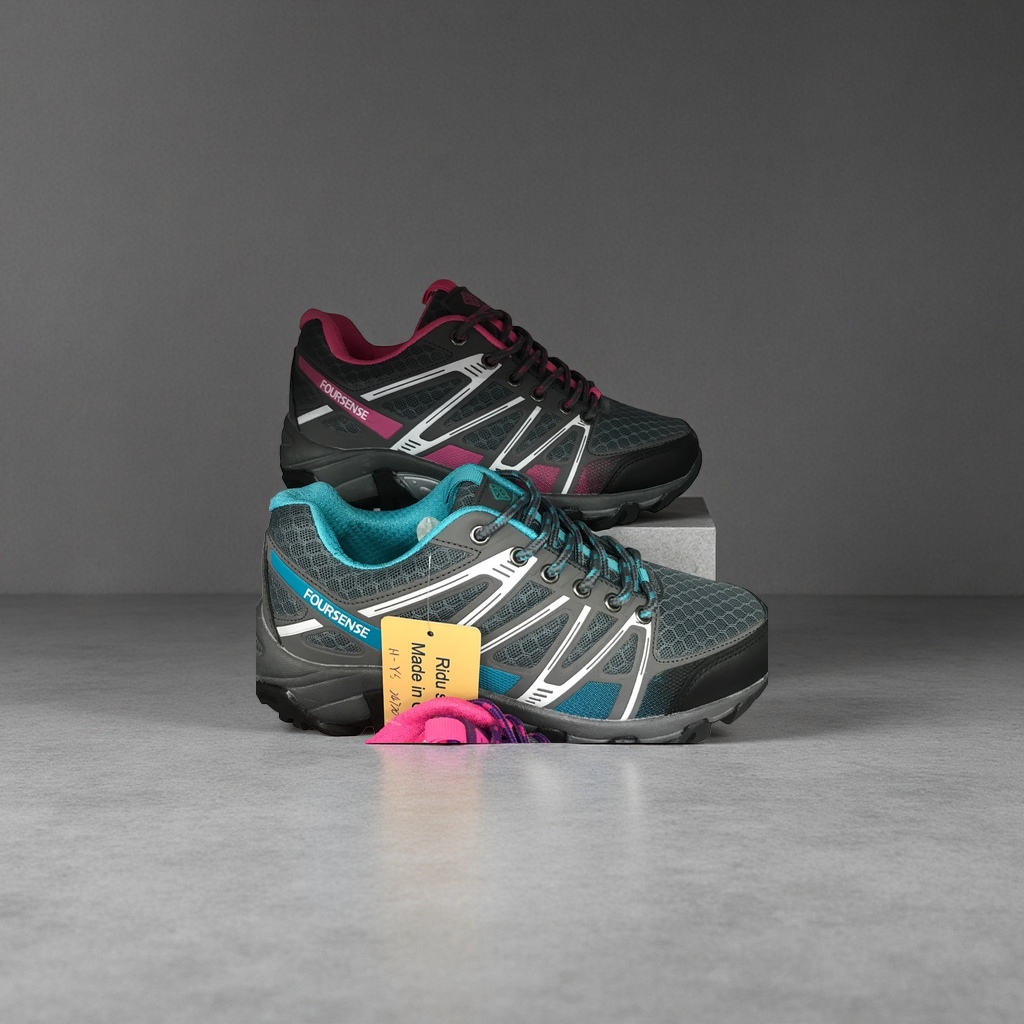 Black, pink, gray and blue color sports shoes for both men and women, breathable and shock-absorbing running shoes Application Scenario