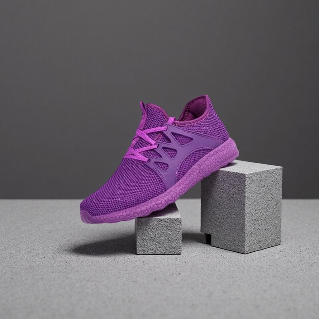 Purple sports shoes are breathable, lightweight and shock-absorbing for men's and women's casual running shoes Item Picture