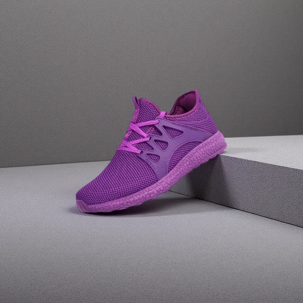 Purple sports shoes are breathable, lightweight and shock-absorbing for men's and women's casual running shoes Application Scenario
