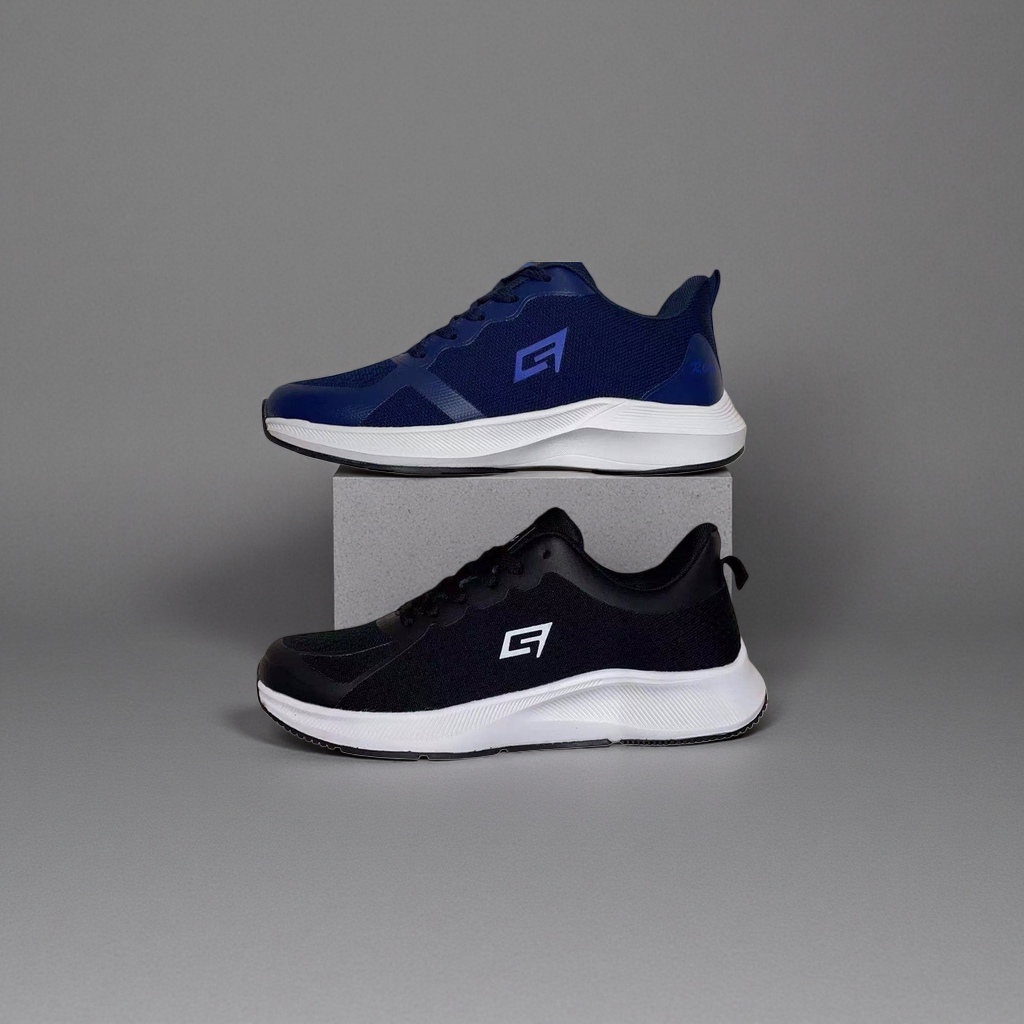 Blue and black two-tone sports shoes for both men and women, breathable and lightweight running shoes Specification image
