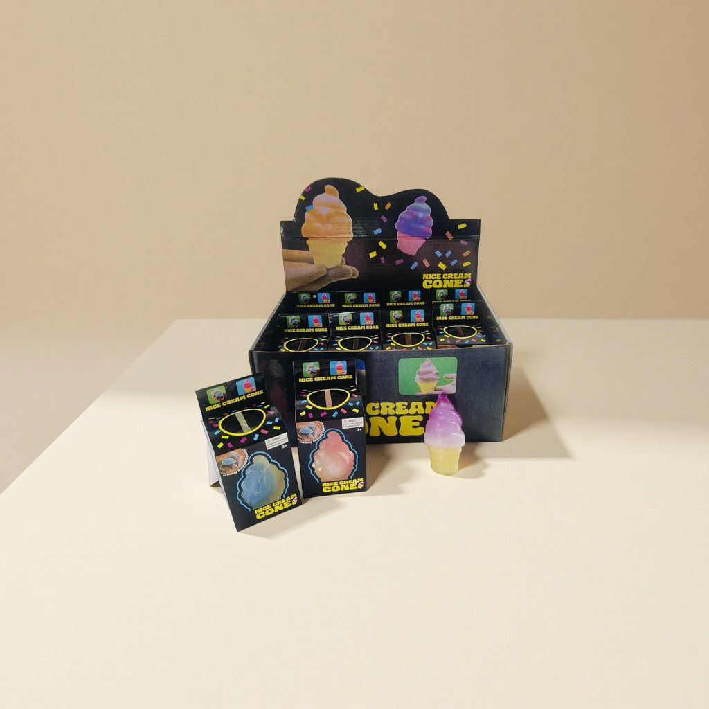 Black ice cream toy display box