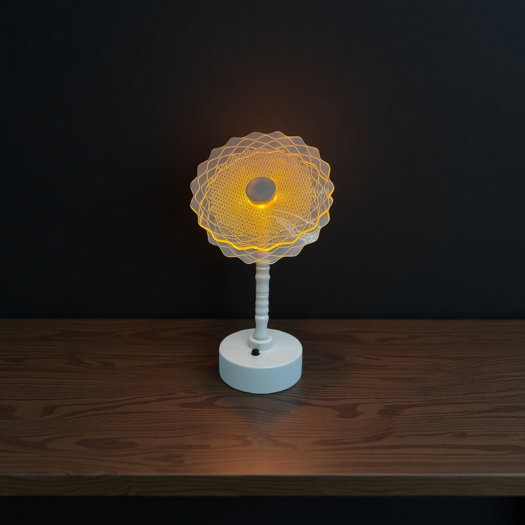 Yellow luminous flower-shaped decorative atmosphere lights, creative night lights for home bedrooms and living rooms details Picture