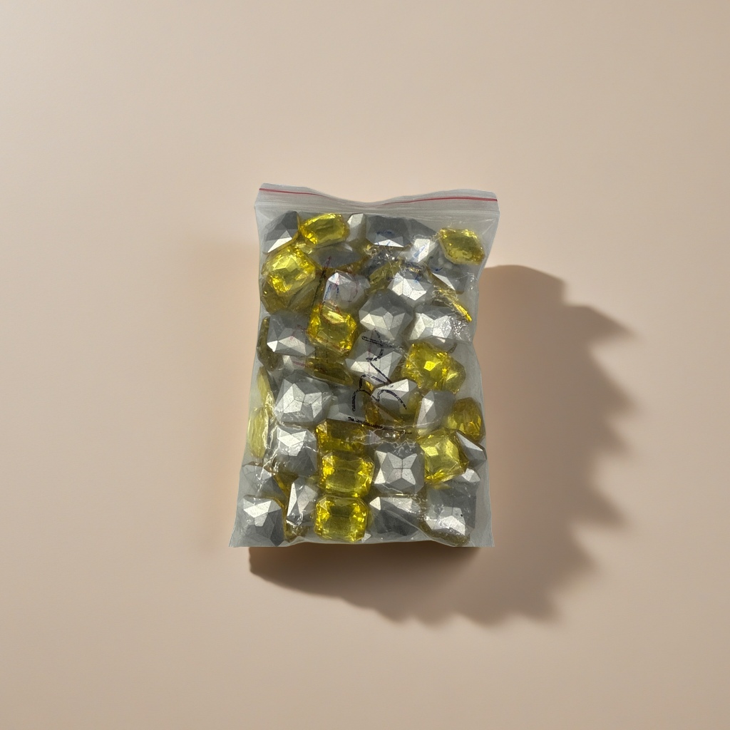 黄色透明宝石珠子 仿水晶玻璃珠 DIY手工串珠饰品配件