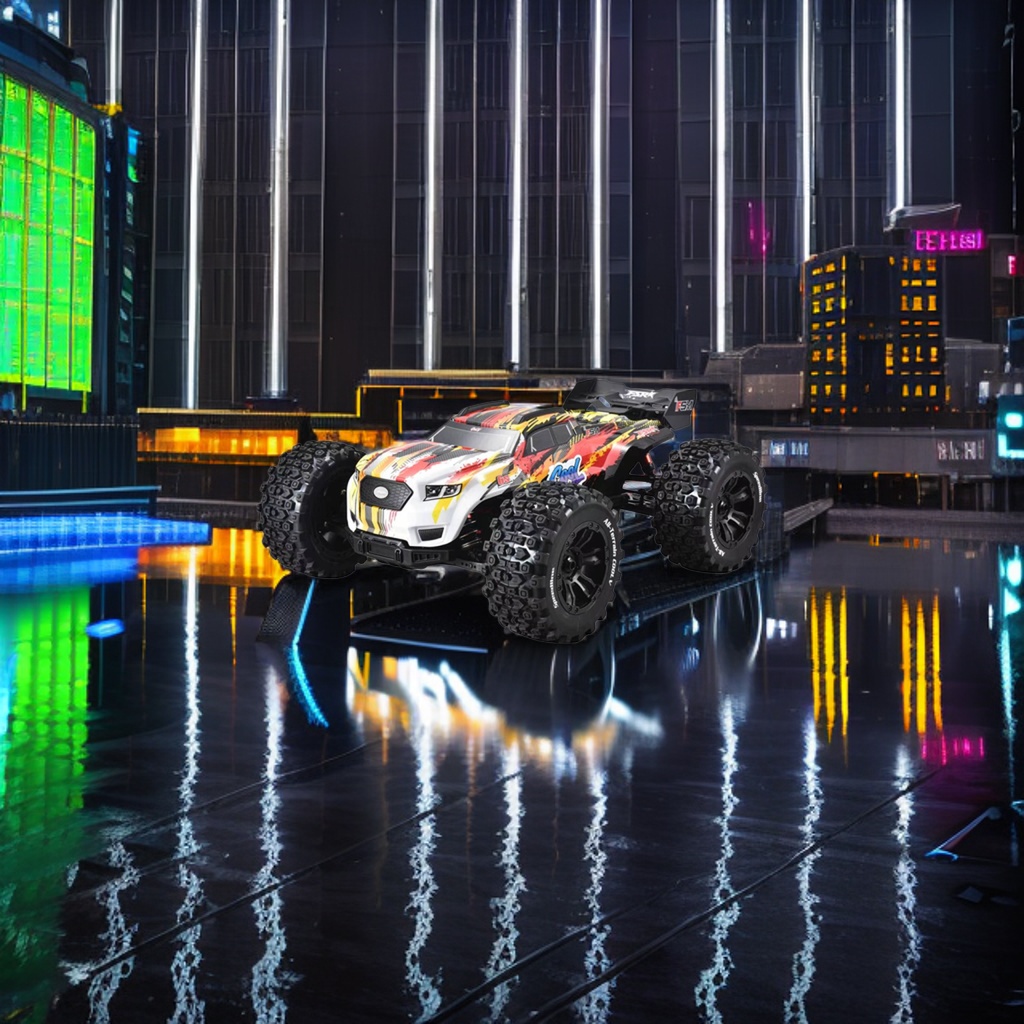 Color-painted remote-controlled off-road vehicle, children's toy, electric four-wheel drive off-road vehicle, rechargeable