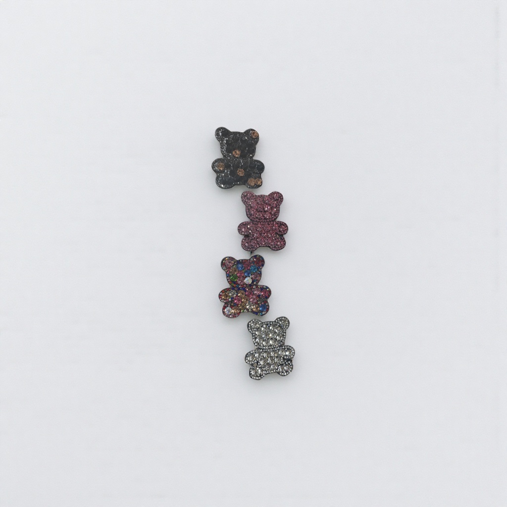 Colorful rhinestone bear decorative stickers, shiny and cute DIY handmade accessory stickers