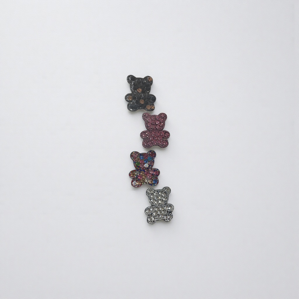 Colorful rhinestone bear decorative stickers, shiny and cute DIY handmade accessory stickers Specification image