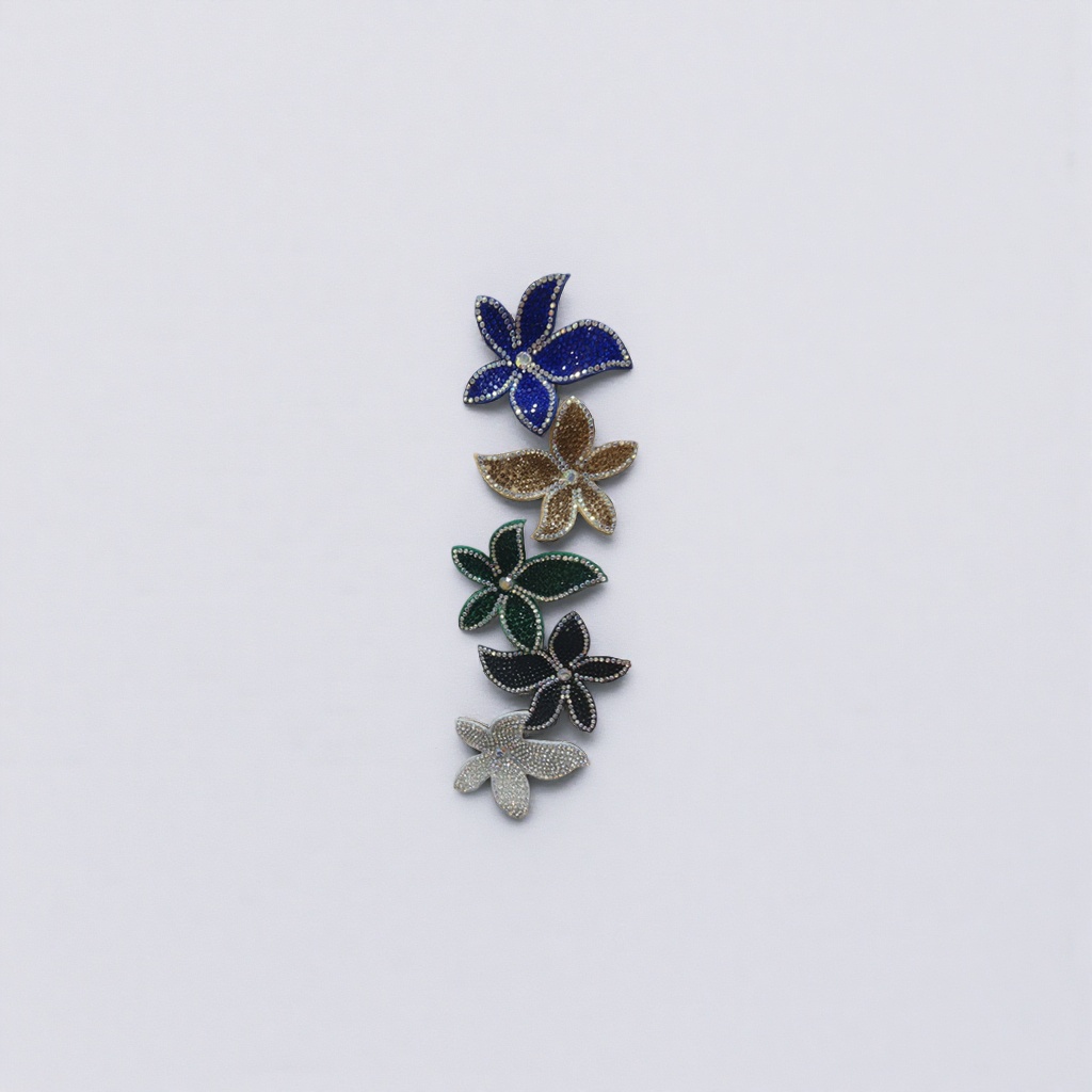 Colorful rhinestone flower hairpins, shiny decorative headwear, suitable for both girls and adults Specification image