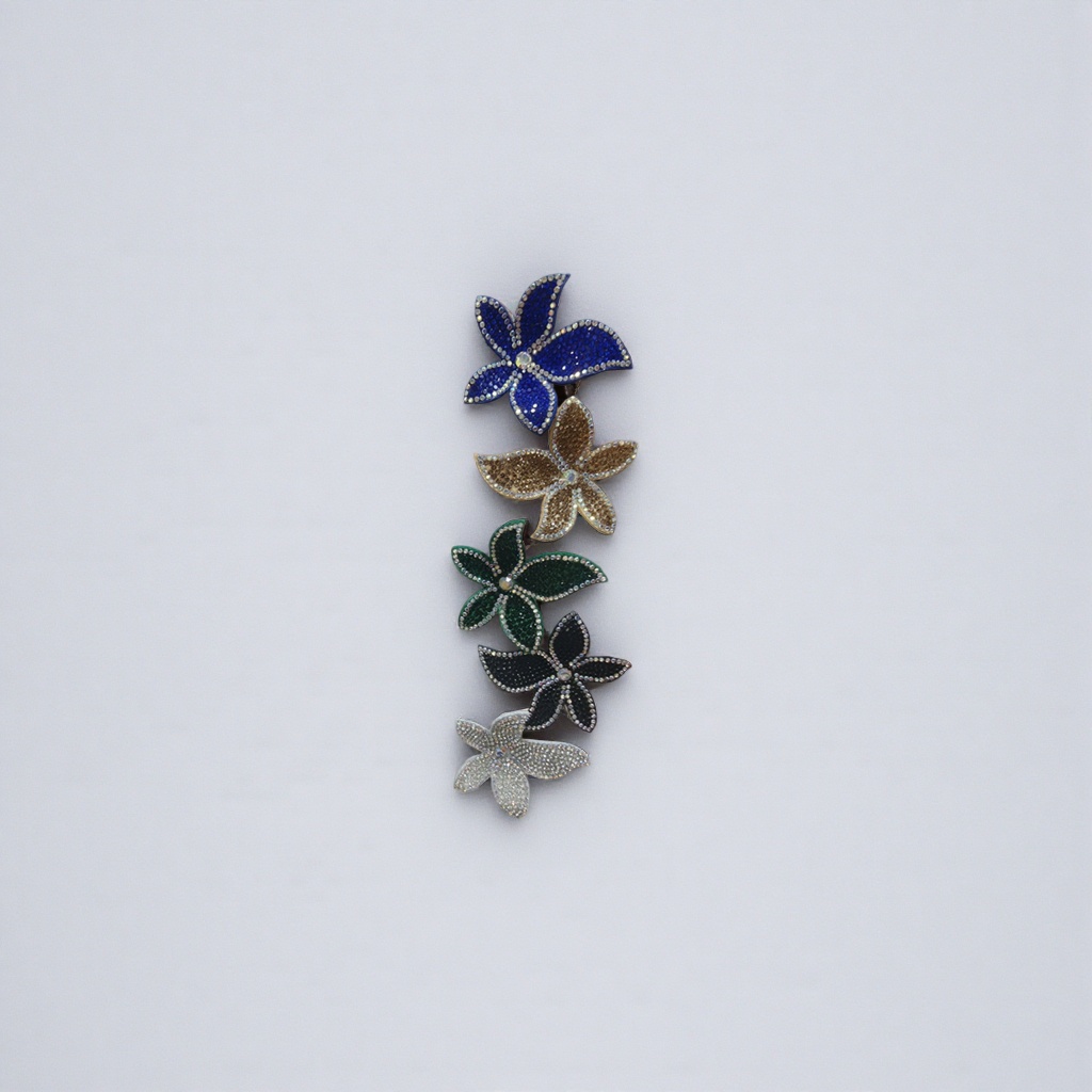 Colorful rhinestone flower hairpins, shiny decorative headwear, suitable for both girls and adults Application Scenario