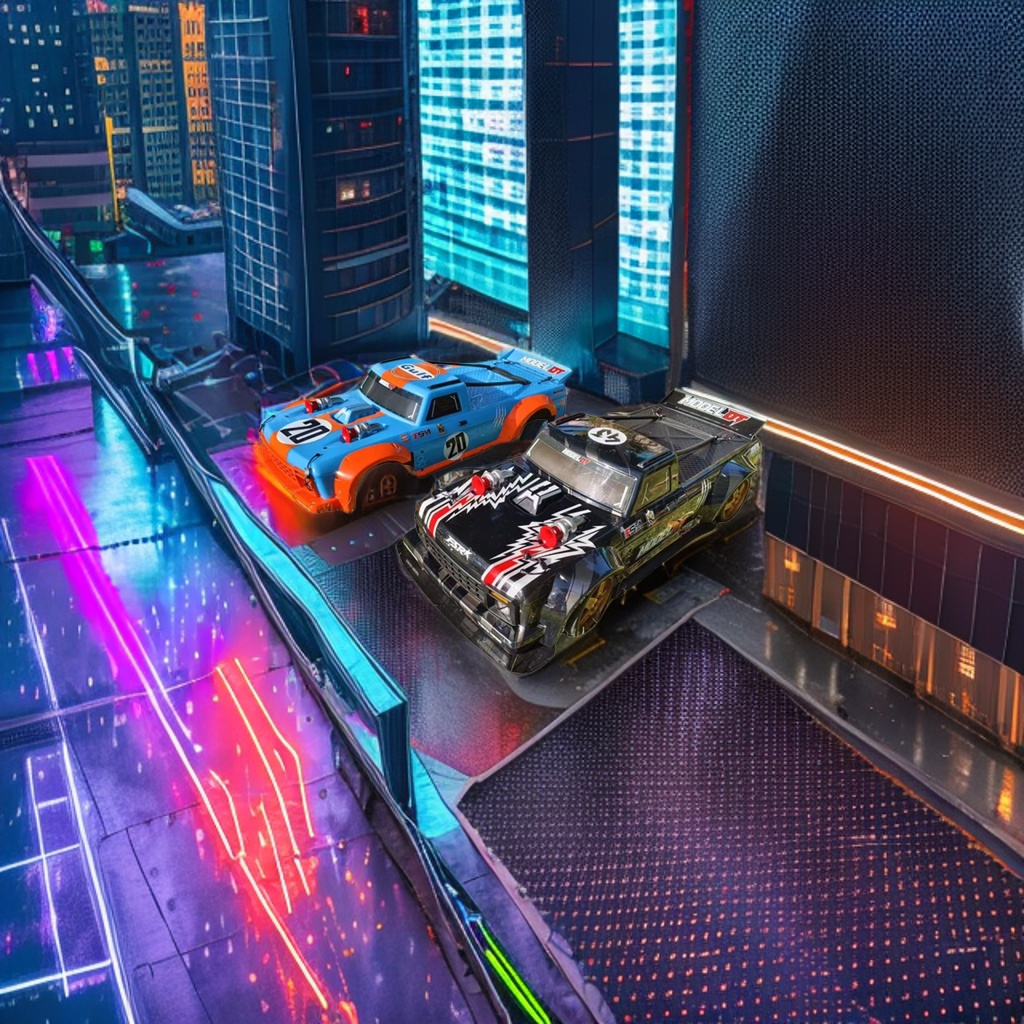 Blue, orange and black racing models, remote control alloy car models, children's educational toys details Picture