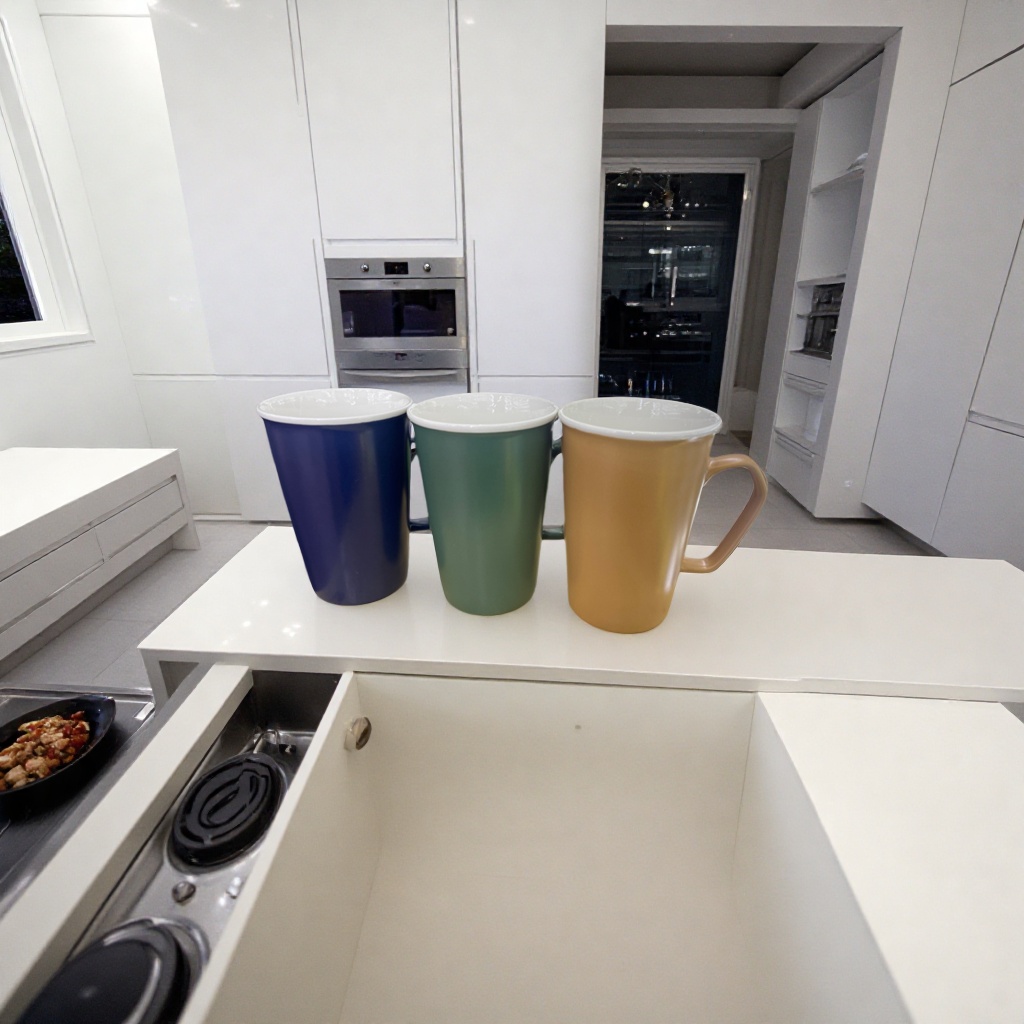 Colorful ceramic mugs, simple and creative household water cups, gift cups