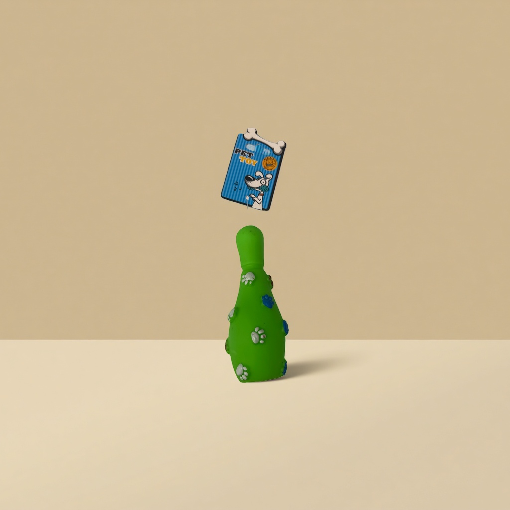 绿色宠物玩具瓶产品图