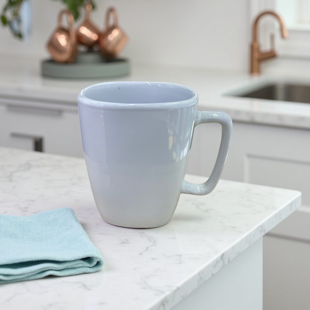 白色陶瓷马克杯简约家用咖啡杯茶杯耐热釉面光滑易清洗 Application Scenario