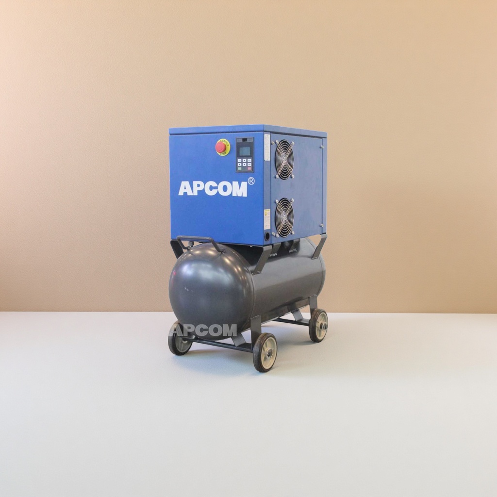 Blue box, double fan, black air storage tank mobile air compressor Application Scenario