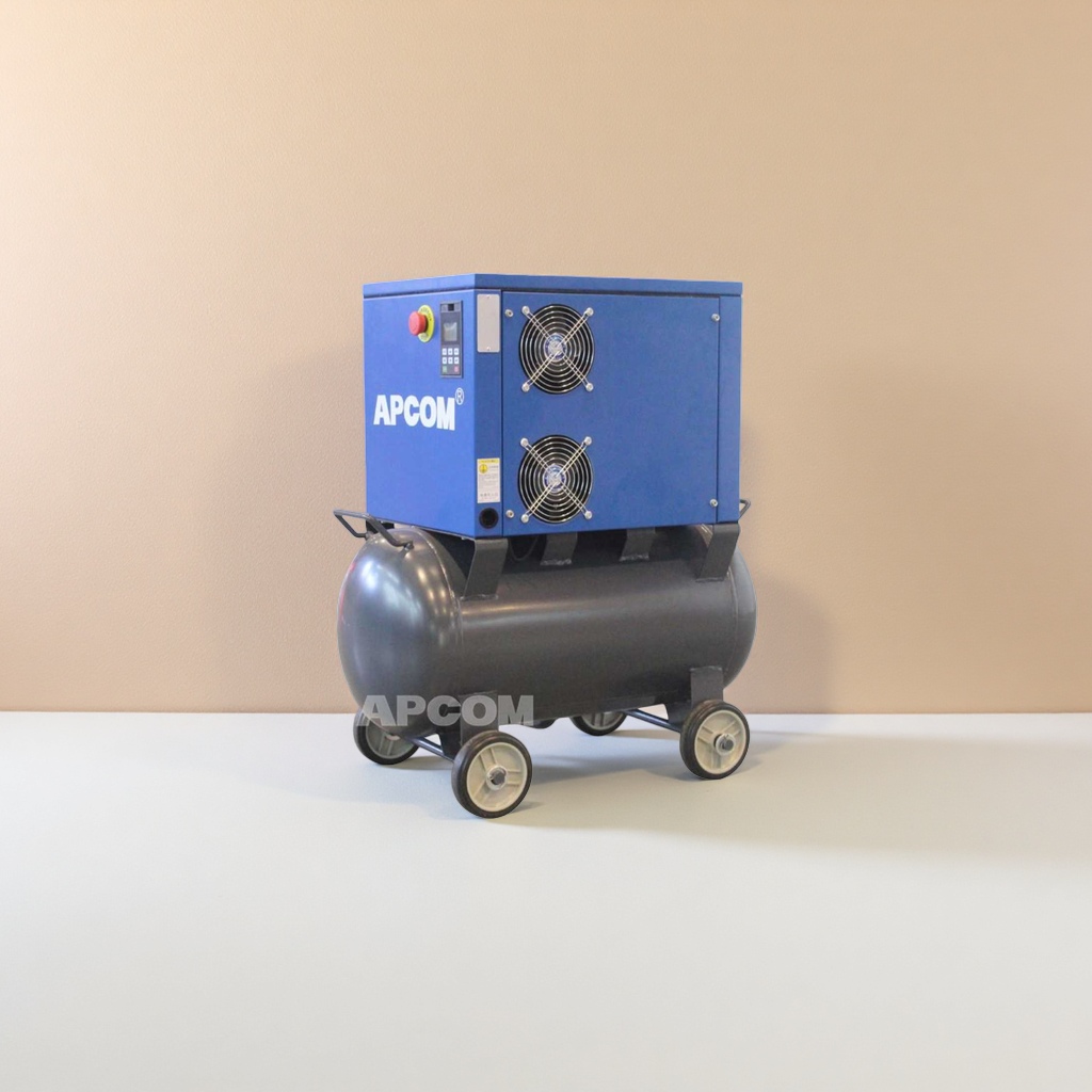Blue box, double fan, black air storage tank mobile air compressor Specification image