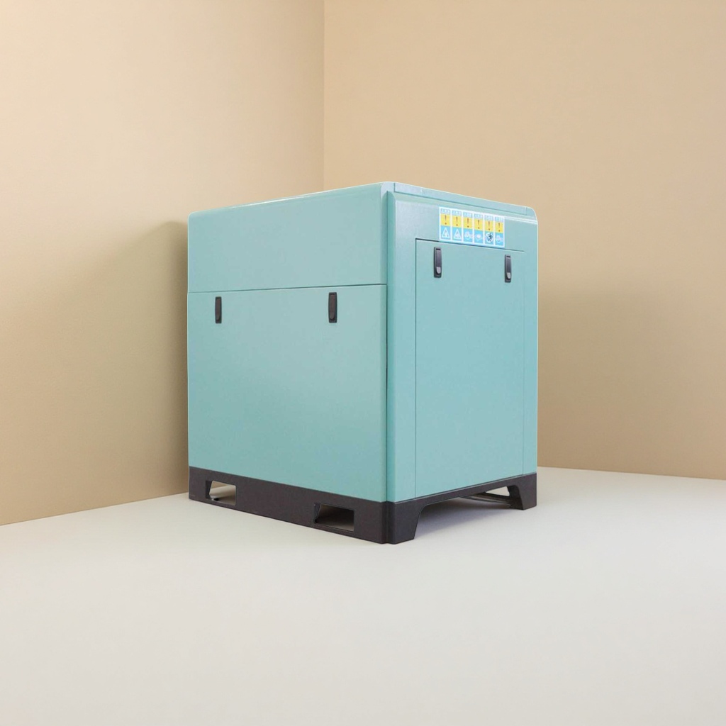 Light green permanent magnet variable frequency screw air compressor, energy-saving and quiet industrial grade Specification image