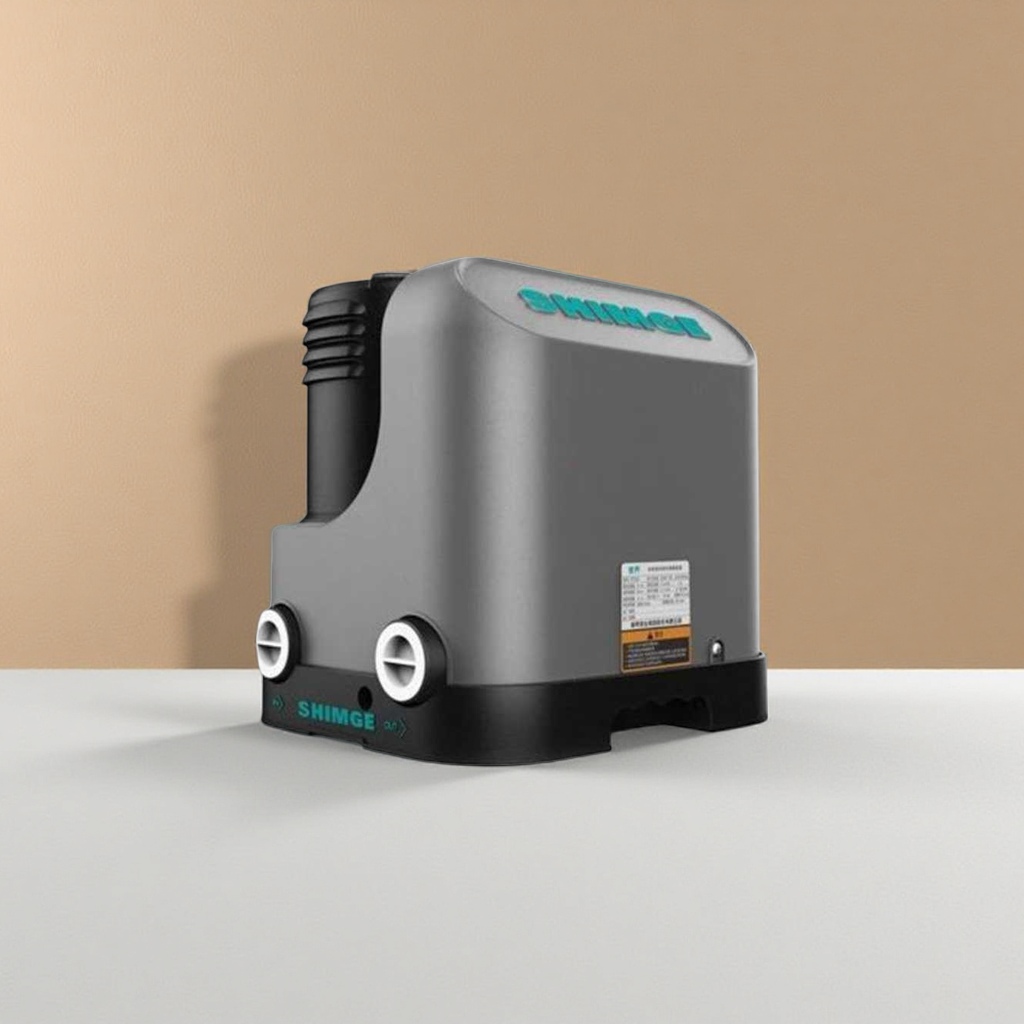 Grey household booster water pump, self-priming, silent and energy-saving, 220V single-phase