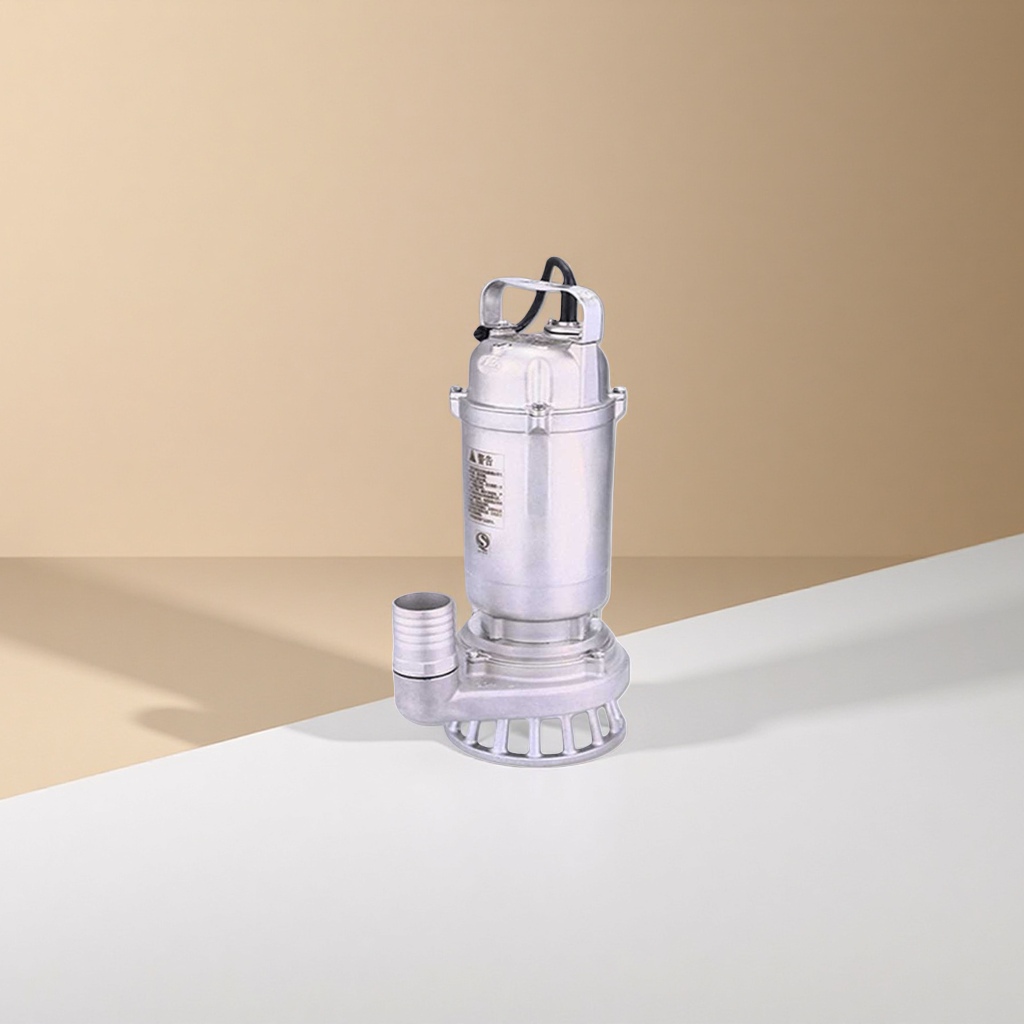 Silver submersible pump household water pumping booster pump, 30-meter head, silent and energy-saving Specification image
