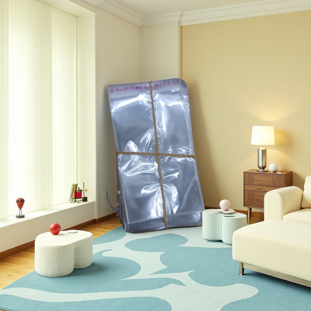 Transparent plastic bag stacked storage set, rubber band fixed portable set Specification image